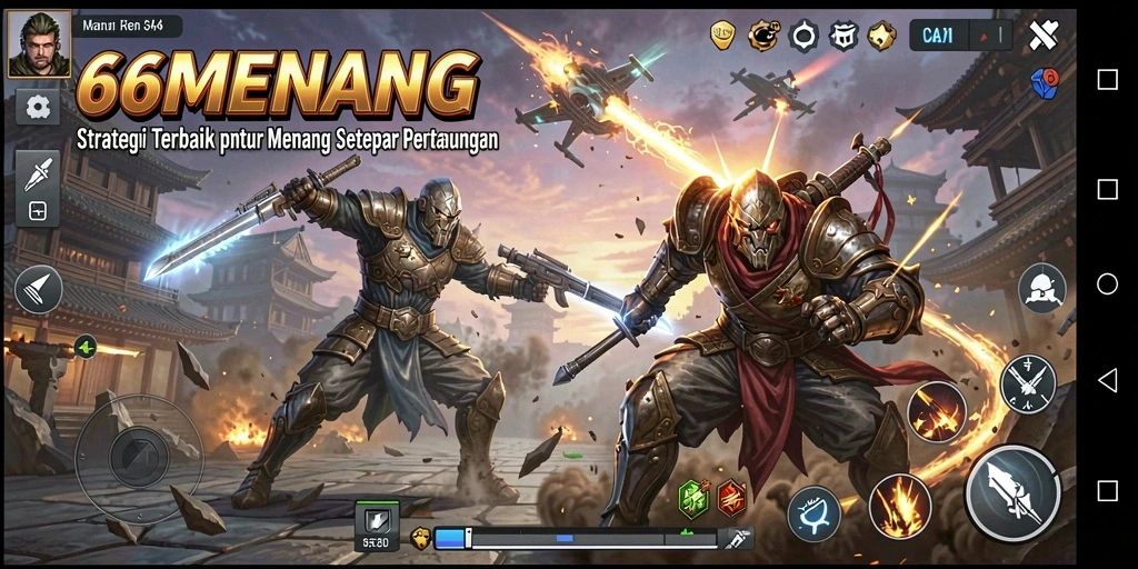 Tampilan gameplay menarik di 66MENANG yang menguji kemampuan strategi.