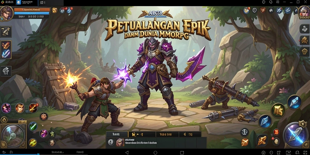 Screenshot gameplay ABC33 menampilkan aksi seru dalam pertempuran MMORPG.