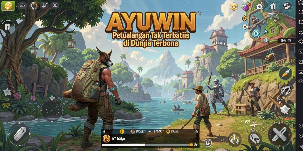 Screenshot dari gameplay Open World AYUWIN yang menawan.