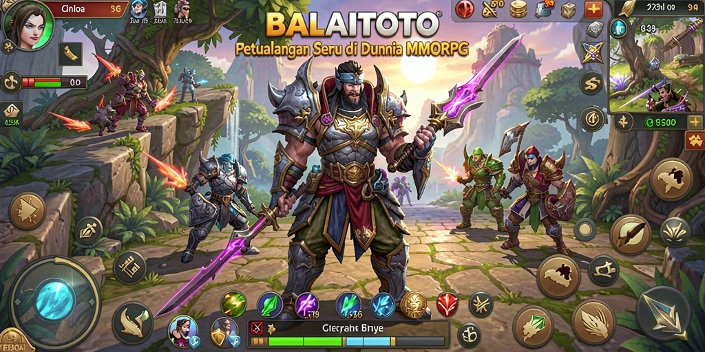 Tampilan menarik gameplay BALAITOTO dengan karakter dan monster yang menakjubkan.