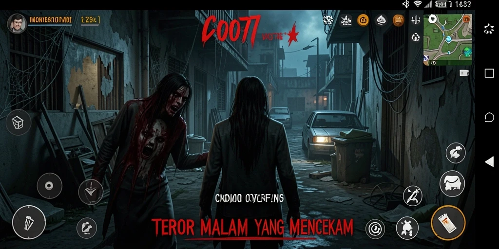 Gameplay C0077 yang menegangkan dan menyeramkan saat menghadapi kegelapan.