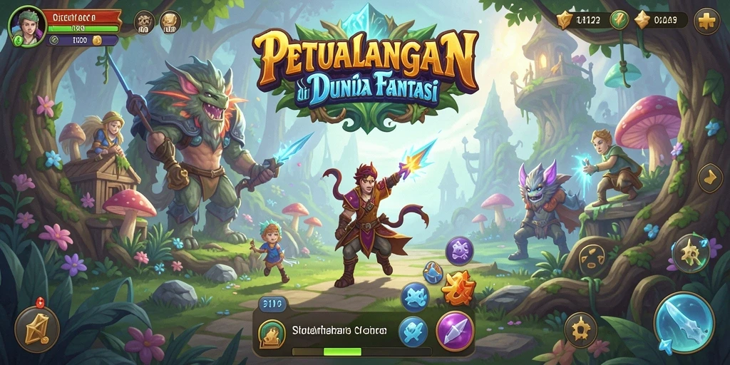 Screenshot gameplay CERI123 menunjukkan petualangan mendebarkan dalam dunia fantastis.