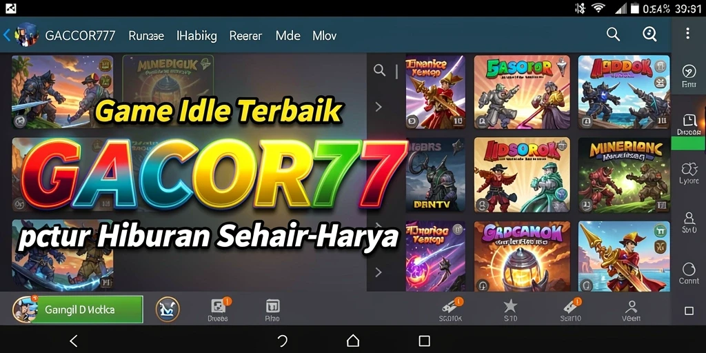 Tampilan menarik GACOR77 dengan gameplay seru di dunia Idle.