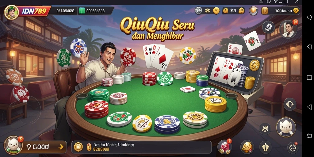 Screenshot utama IDN789 menampilkan gameplay QiuQiu yang menarik.