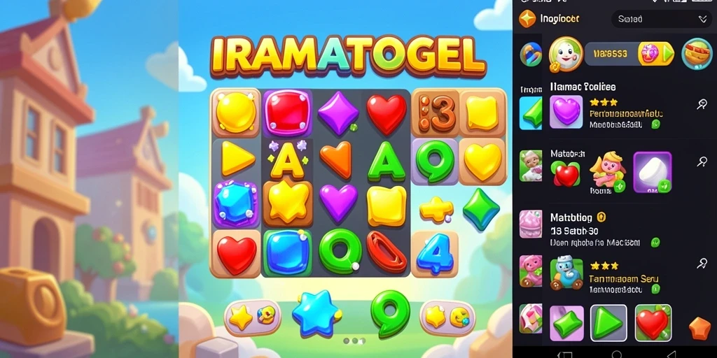 Screenshot gameplay IRAMATOGEL dengan elemen match-3 yang seru.