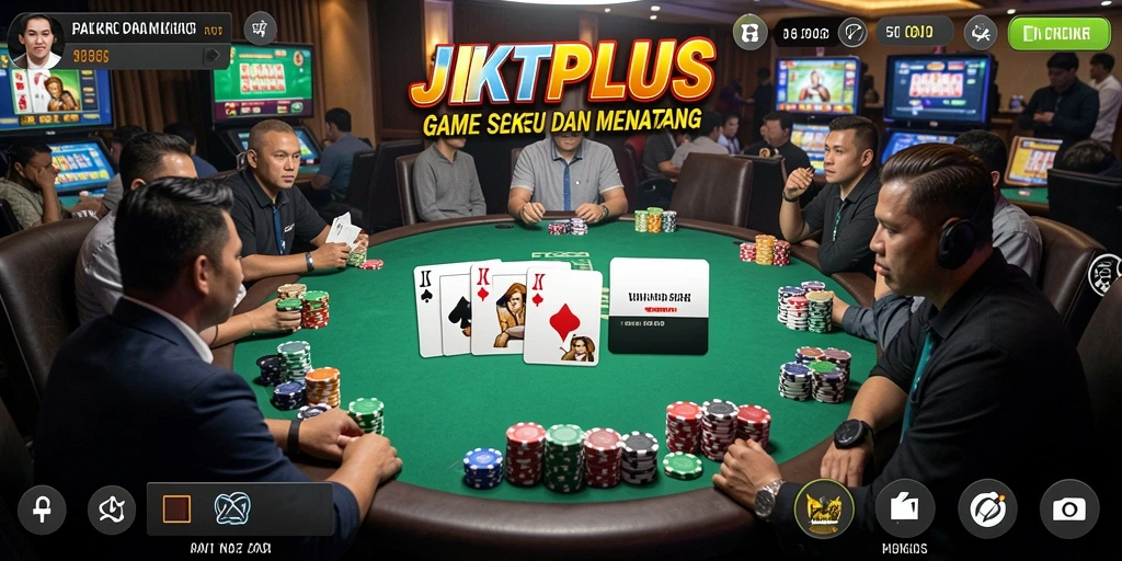 Screenshot gameplay Poker yang menampilkan aksi mendebarkan.