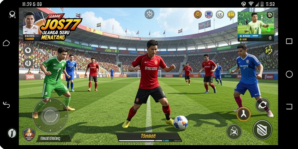 Screenshot JOS77 menampilkan aksi mendebarkan dalam permainan olahraga.