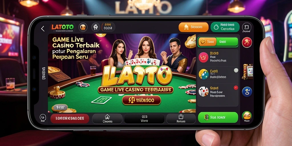 Tampilan seru gameplay LATOTO dengan dealer langsung yang profesional.