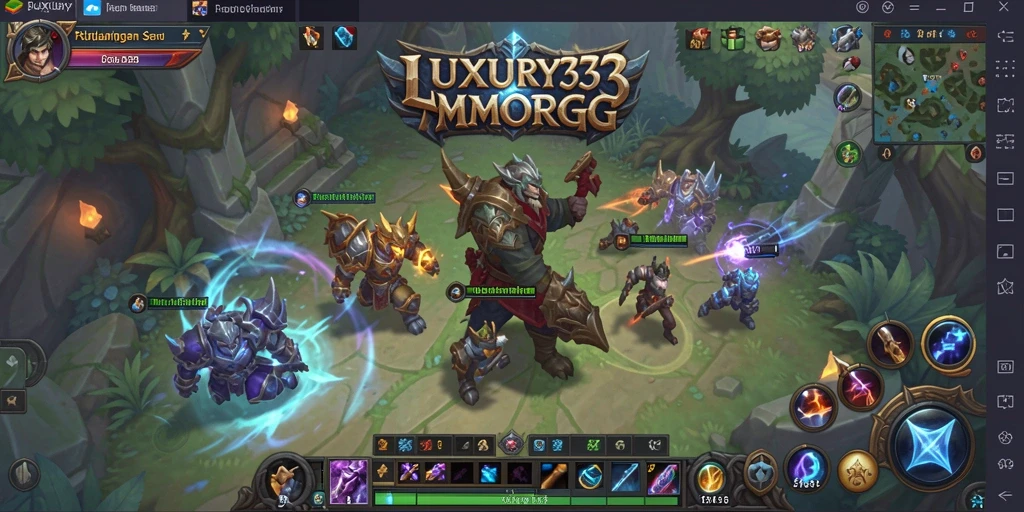Tampilan utama gameplay LUXURY333 dengan pertempuran seru.