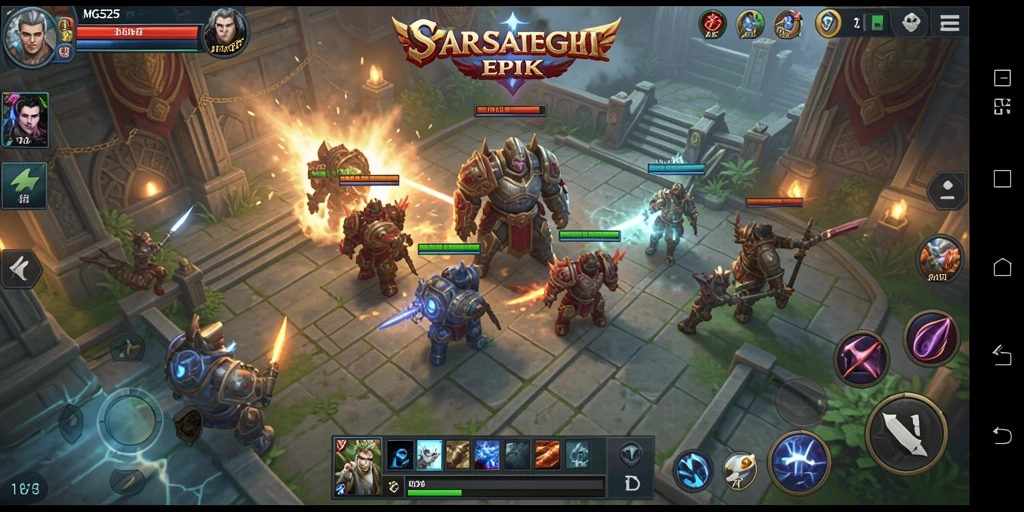 Tampilan gameplay SLG yang mendebarkan di MG525.