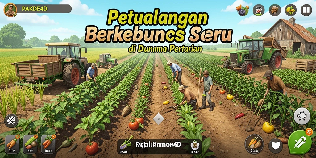 Gameplay menarik PAKDE4D dengan aktivitas berkebun yang seru.
