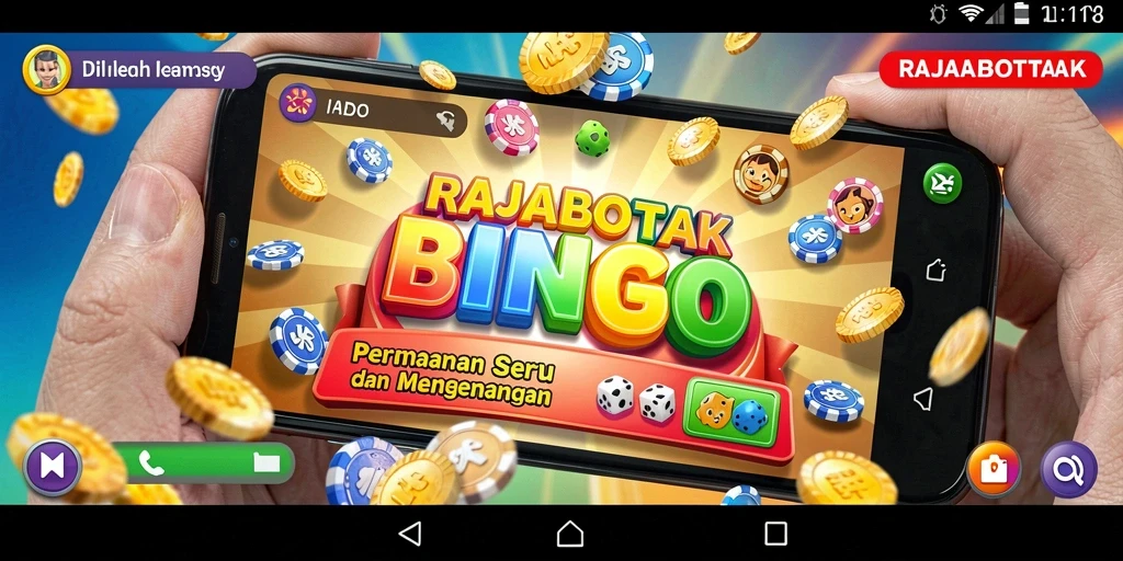 Tampilan gameplay seru di RAJABOTAK yang penuh warna.