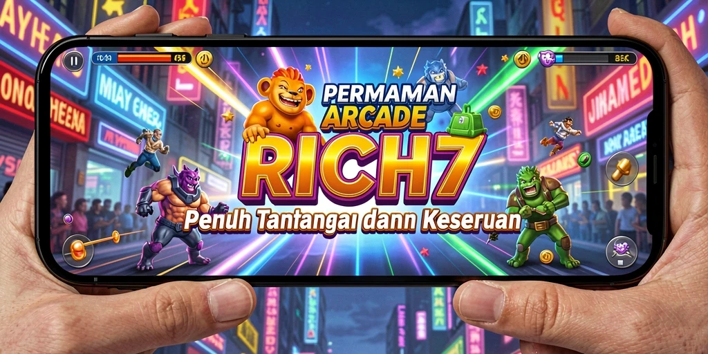 Tangkapan layar menampilkan gameplay seru RICH7 dengan tantangan arcade.