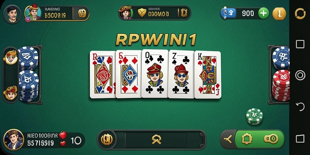 Tampilan menarik dari gameplay RPWIN1 dengan domino yang jelas dan grafik yang menawan.