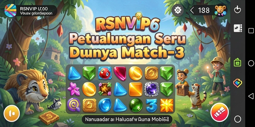 Tangkapan layar dari gameplay seru RSNVIP6 di genre Match-3.