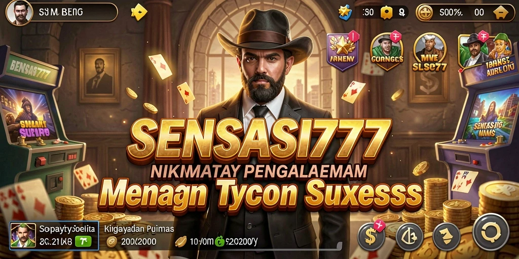 Screenshot gameplay SENSASI777 menampilkan pengelolaan bisnis Tycoon yang seru.