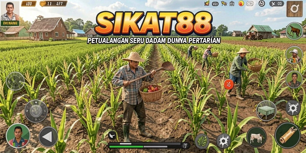 Screenshot gameplay SIKAT88 menampilkan aktivitas bercocok tanam yang seru.