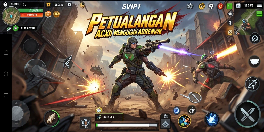 Tampilan gameplay seru dengan aksi mendebarkan di SVIP1.