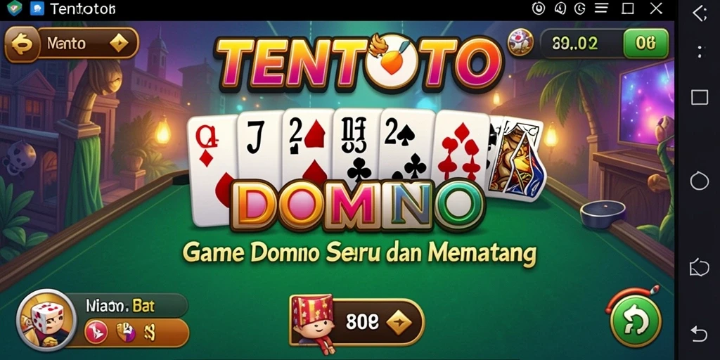 Screenshot gameplay menampilkan momen seru permainan Domino di TENTOTO.