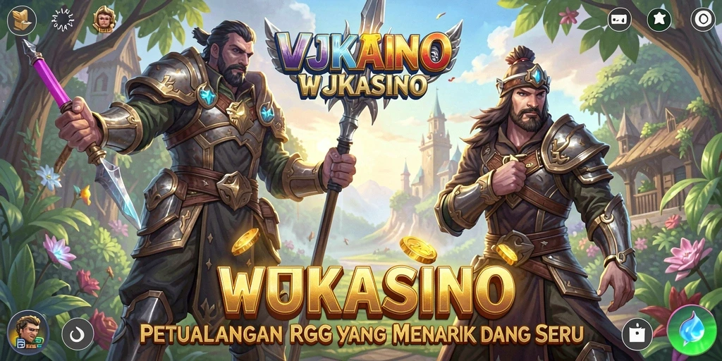 Tampilan gameplay menarik dari WJKASINO yang menunjukkan pertempuran RPG yang seru.
